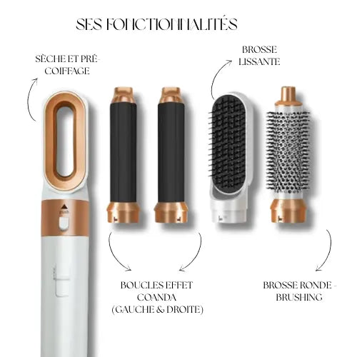 Seyra 5 en 1 Hair Styler - Sèche Cheveux doré 7